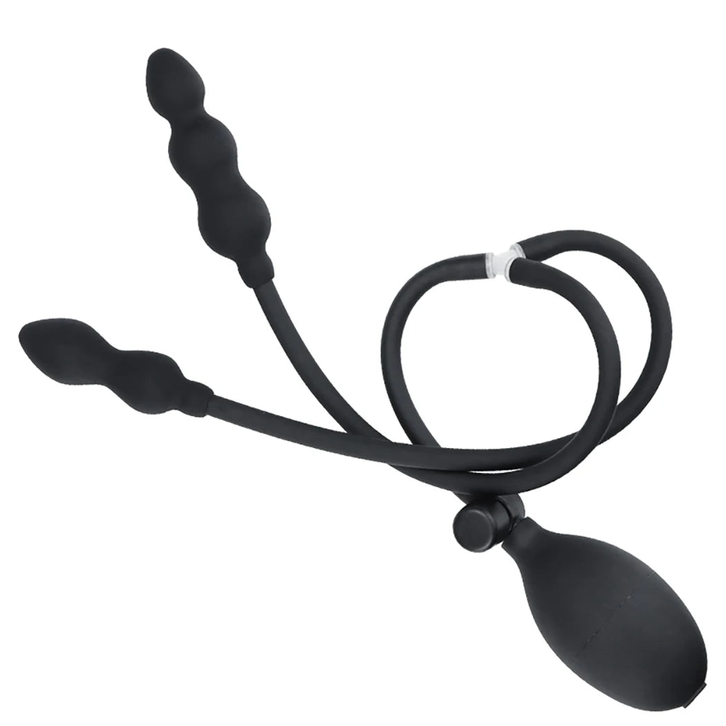 Double Inflatable Anal Plug - Exotic Dual Anal Expansion G Spot Prostate Massage Milking