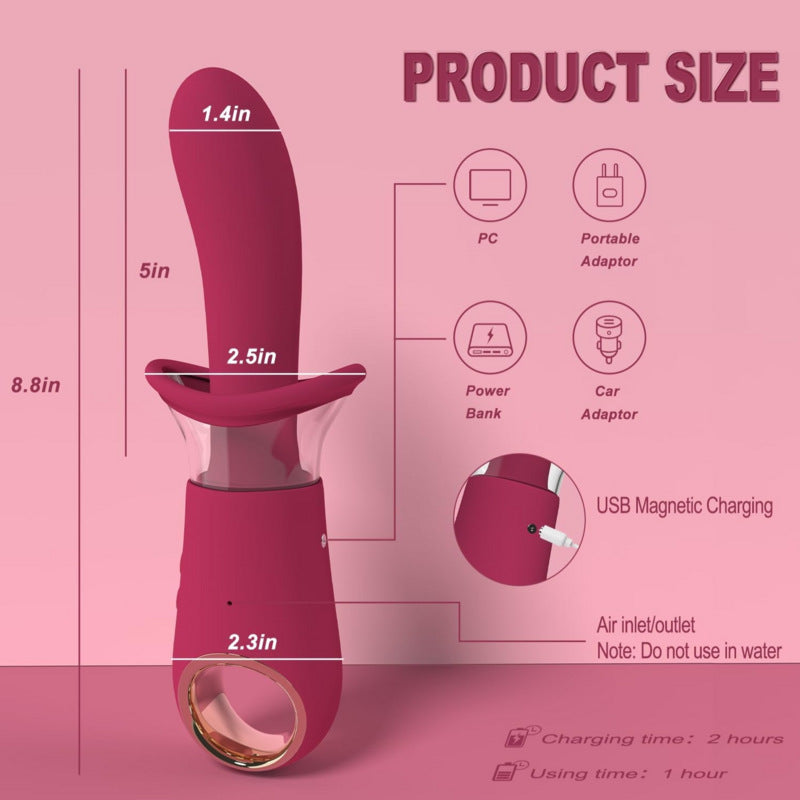 Vibromasseur Big Tongue G Spot - Stimulateur de clitoris à ventouse buccale Jouets sexuels féminins