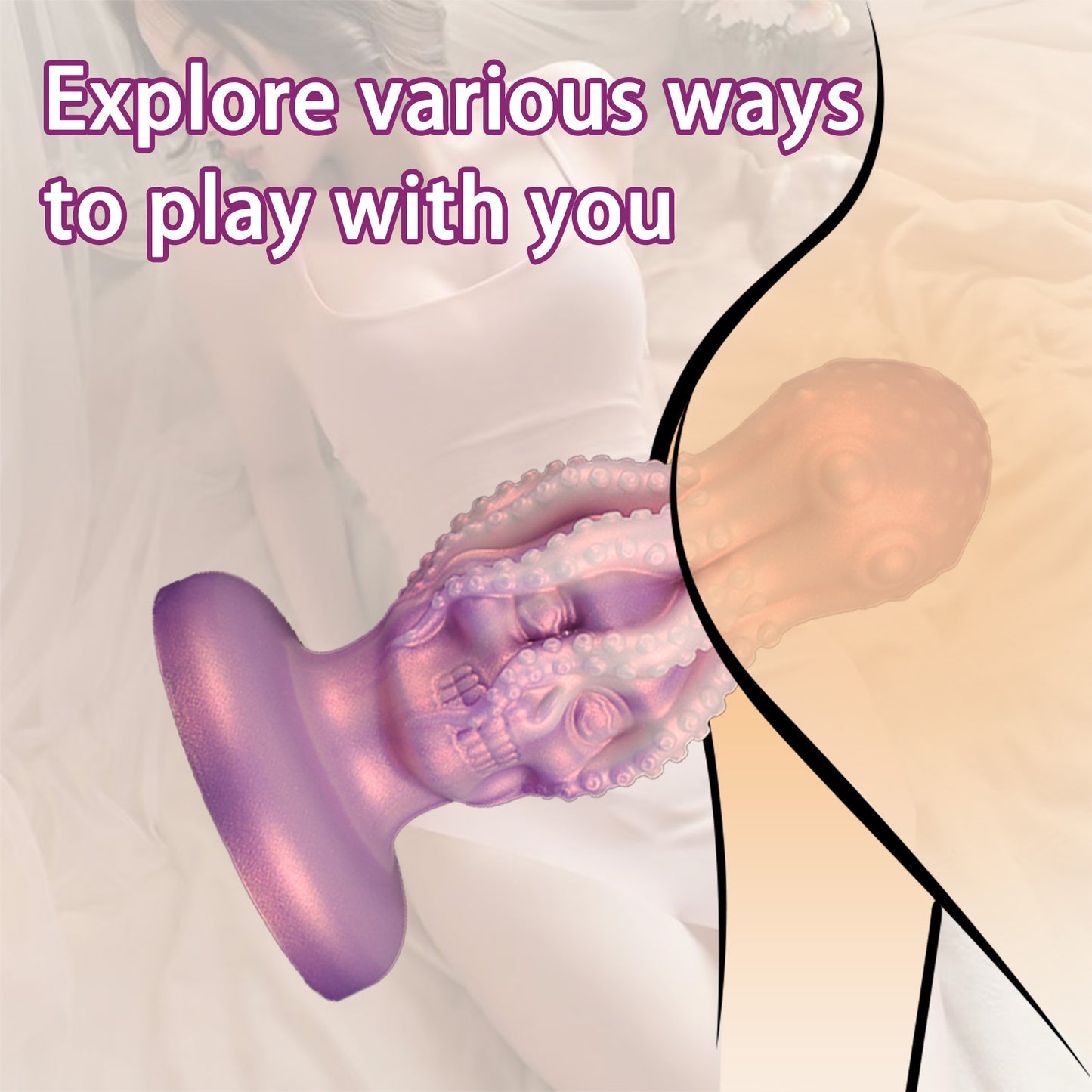 Plug anal de gode de tentacule de poulpe - Monsterdildo Silicone Vagianl Stimulateur Anal Sex Toy