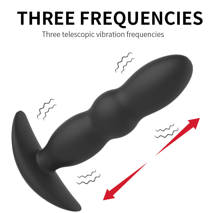 Ferngesteuerter Stoßdildo-Buttplug – vibrierender Analplug für Männer und Frauen