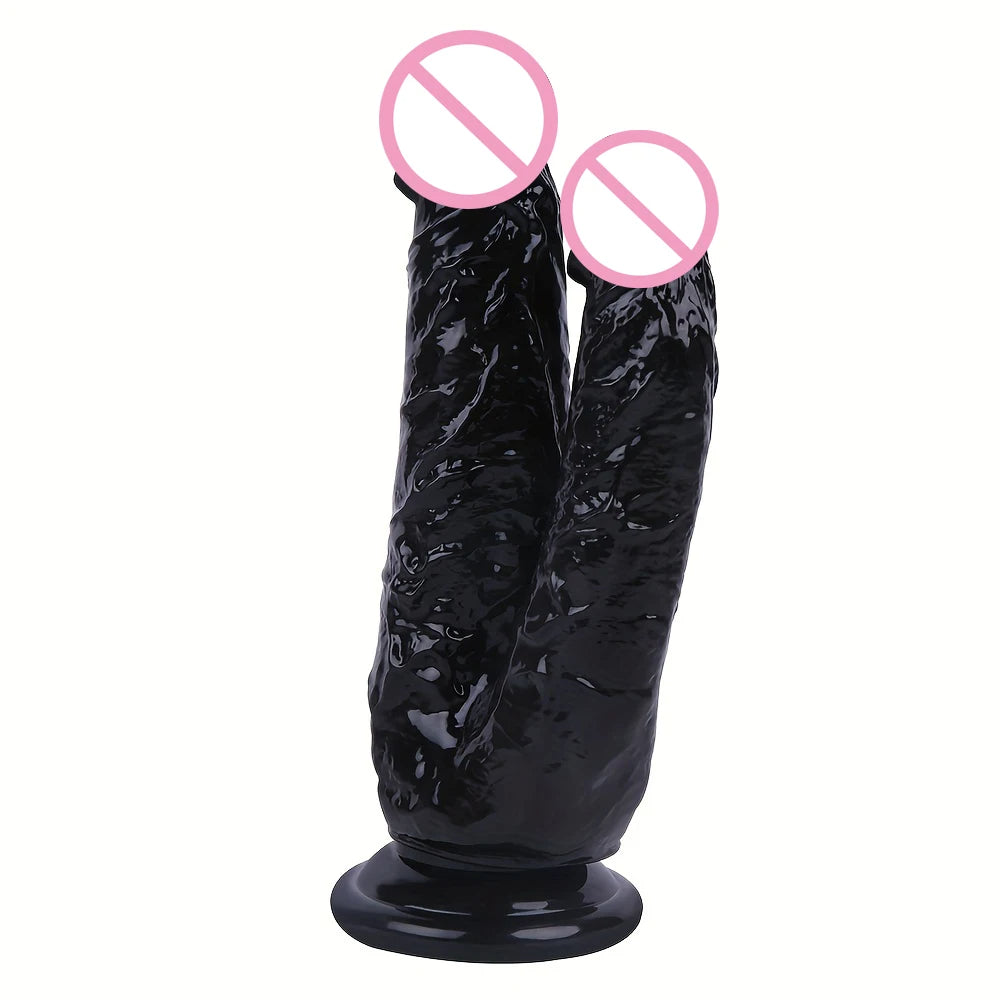 Plug anal gode noir double extrémité - Godes anaux réalistes Couple Sex Toys pour femmes