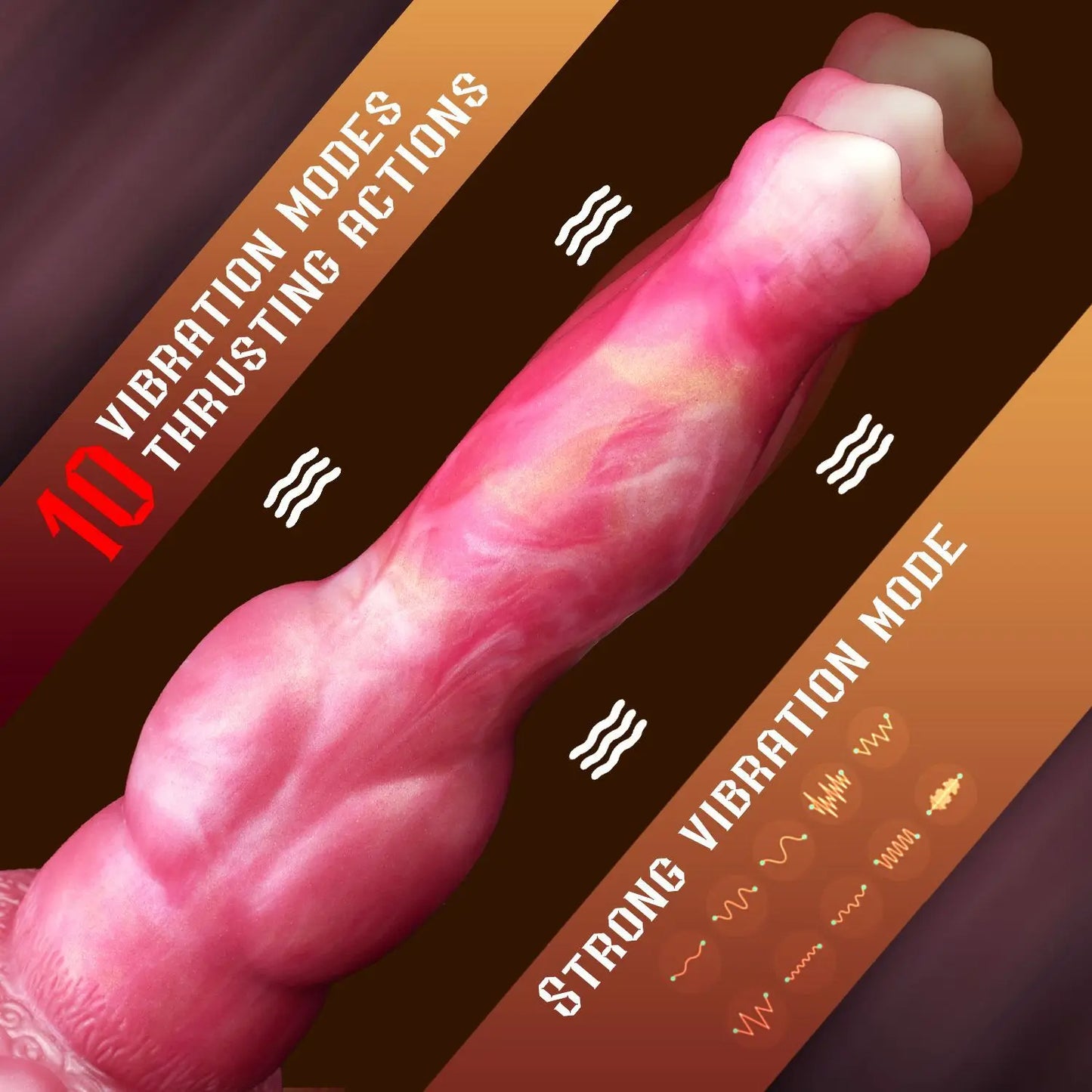 Gode anal Fantasy Dogdildo - Gode vibrant télécommandé pour homme et femme