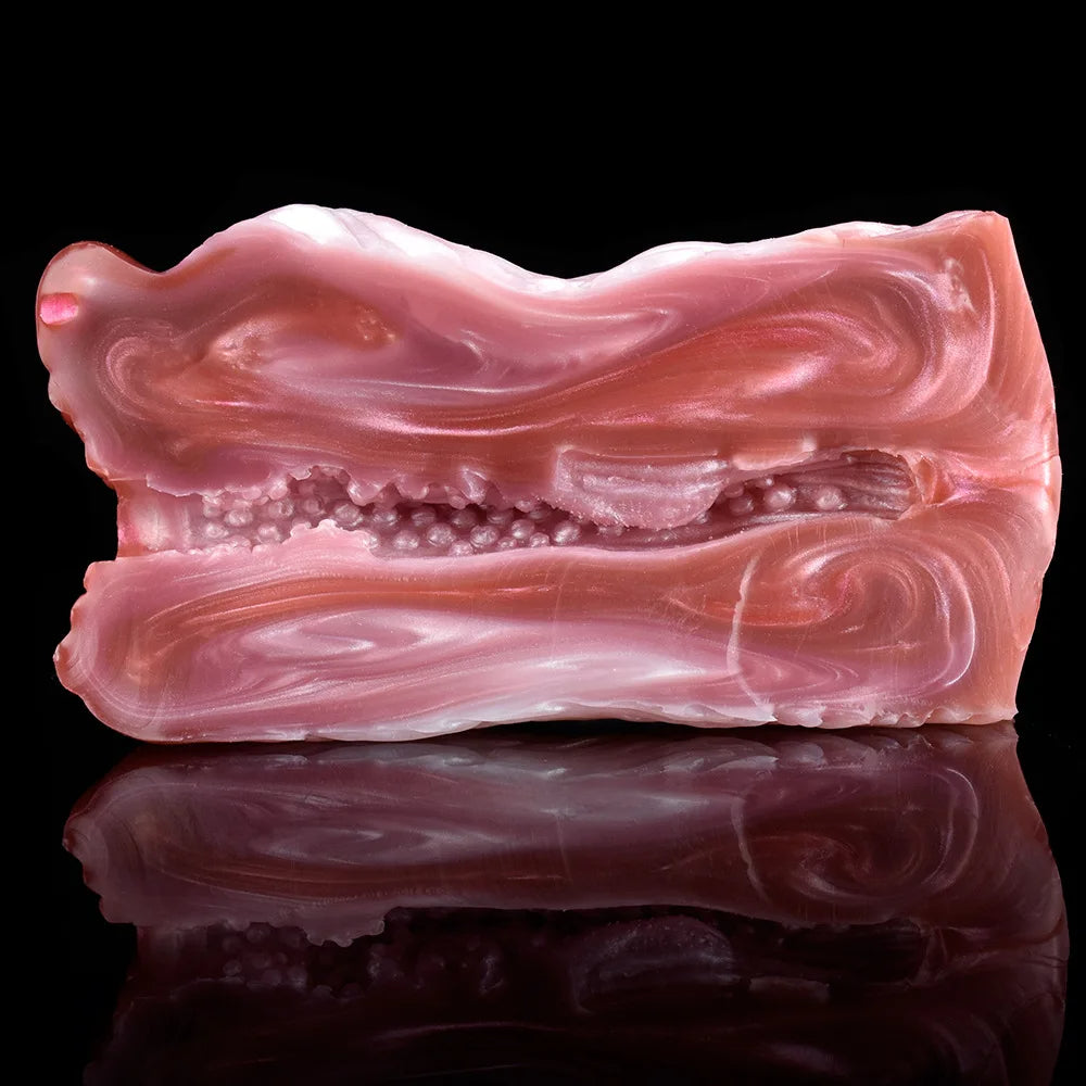 Vagin de poche Beast - Jouet sexuel pour homme - Coupe de masturbation en silicone rose pour pénis oral