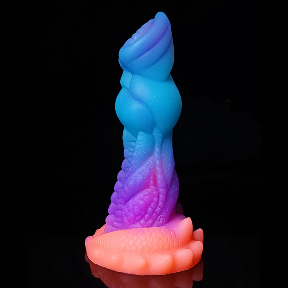 Godes Dragon Lumineux Énorme Plug Anal Anal - Gode Monstre Doux Sex Toys pour Femmes