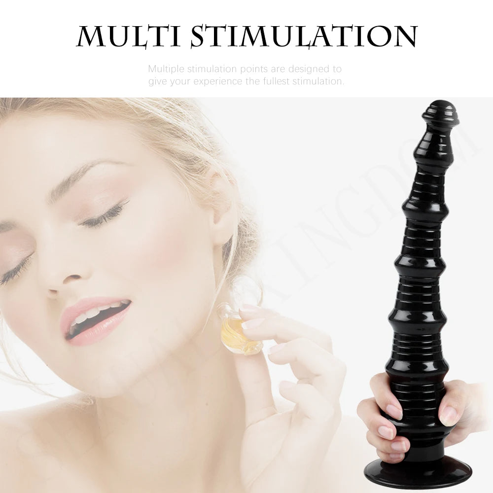 Dilatateur de plug anal long en silicone - Orgasme de la prostate d'expansion de gode anal à gros fils