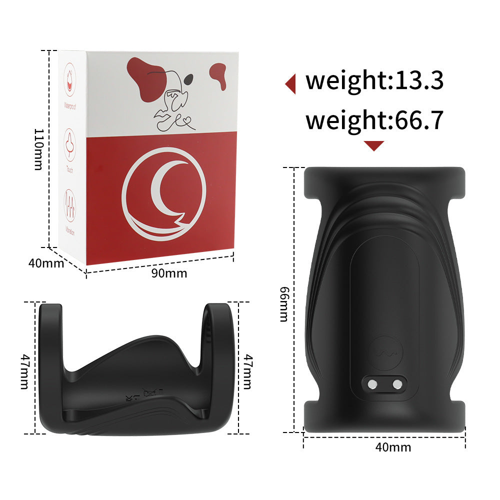 Vibrierender Penisring mit APP-Steuerung – entfernteres tragbares Dual-Penisring-Sexspielzeug für Männer