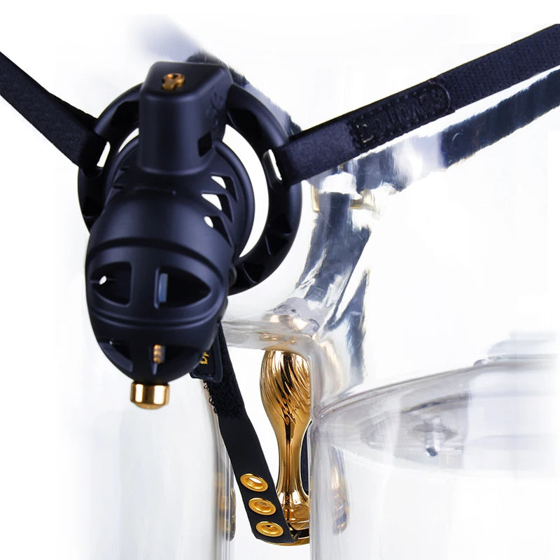 Chastity Cock Cage Restraint Set - 4 Penis Rings Dick Bondage Fetish Resin Male Sex Toys