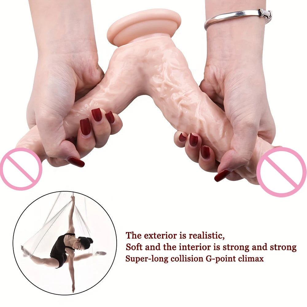 Doppelseitiger Analdildo Butt Plug - Realistische Dildos mit Saugnapf für weibliche Paare, Sexspielzeug