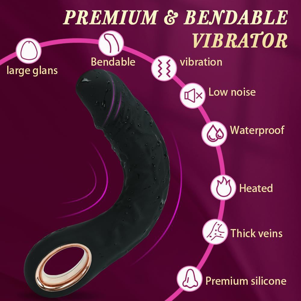 Vibrating Anal Dildo G Spot Vibrator - Handheld Heat Classic Vibrator Sex Toys
