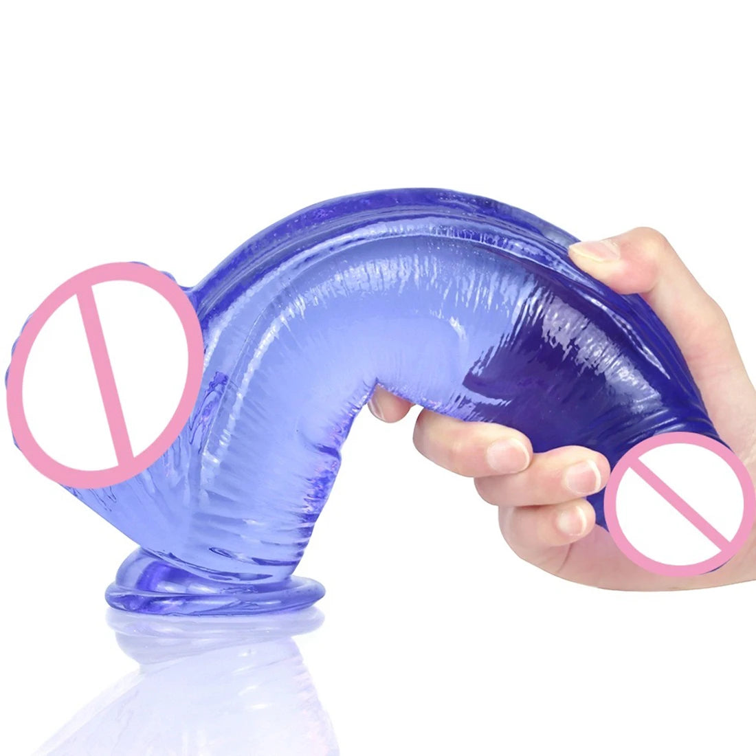 Big Dildo Anal Plug - Jelly Soft Silicone Anal Dilator G Spot Prostate Massage Milk