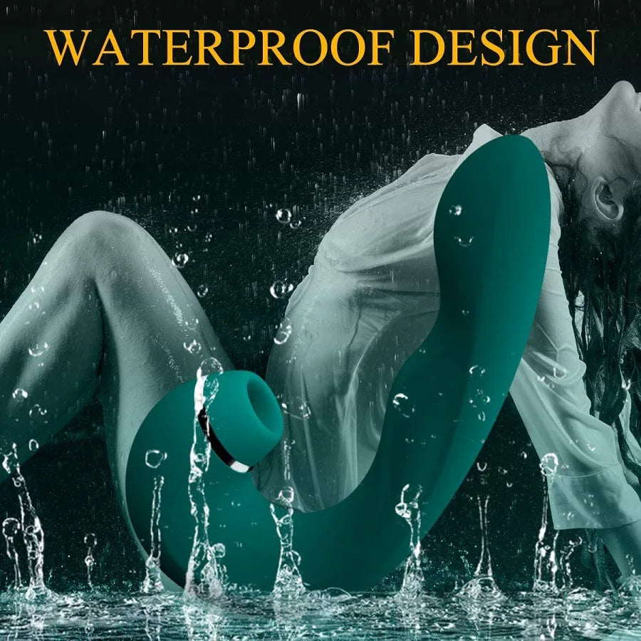 Vibromasseur gode double extrémité - Vibromasseur point G Clit Sucking Sex Toys pour femmes