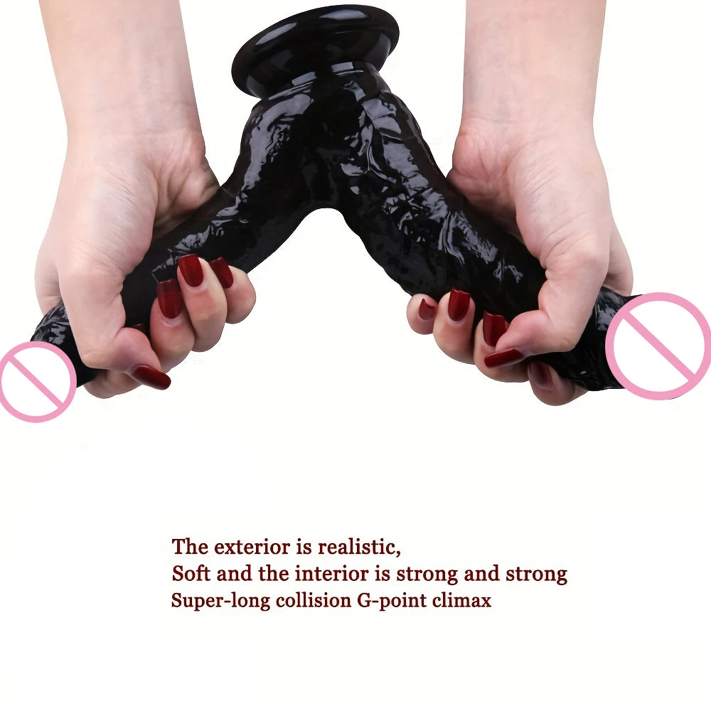 Plug anal gode noir double extrémité - Godes anaux réalistes Couple Sex Toys pour femmes