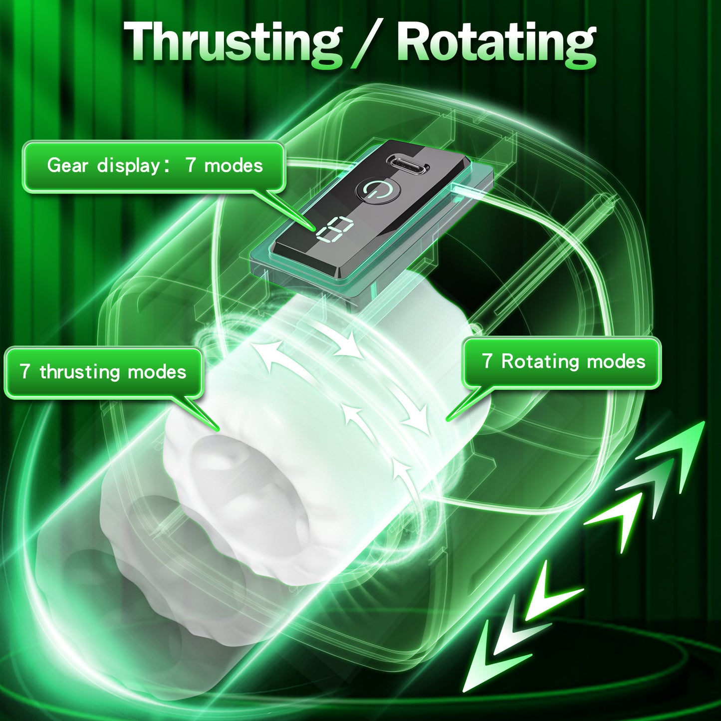 Masturbateur masculin pratique – Chatte de poche rotative et vibrante, jouet sexuel pour homme