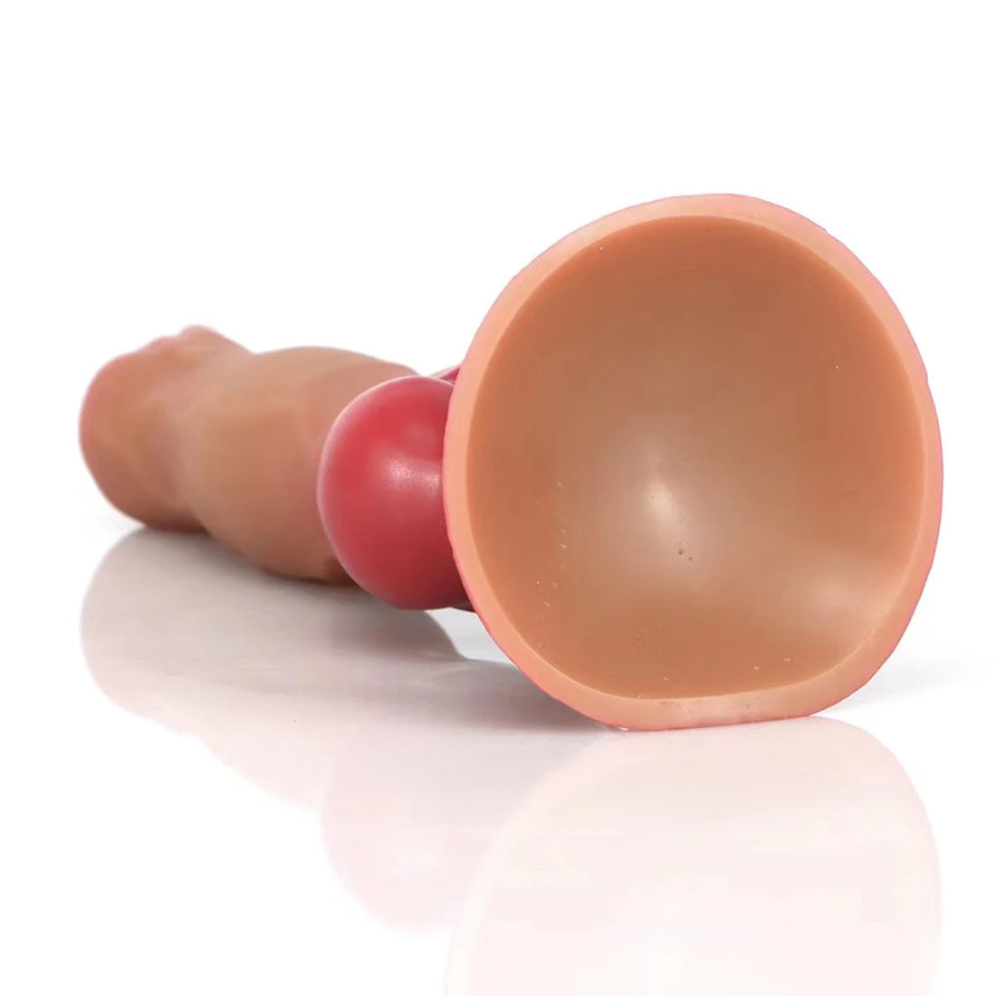 Realistischer Hundedildo-Analplug – Riesiger Fleischdildo aus Silikon mit großem Saugnapf.