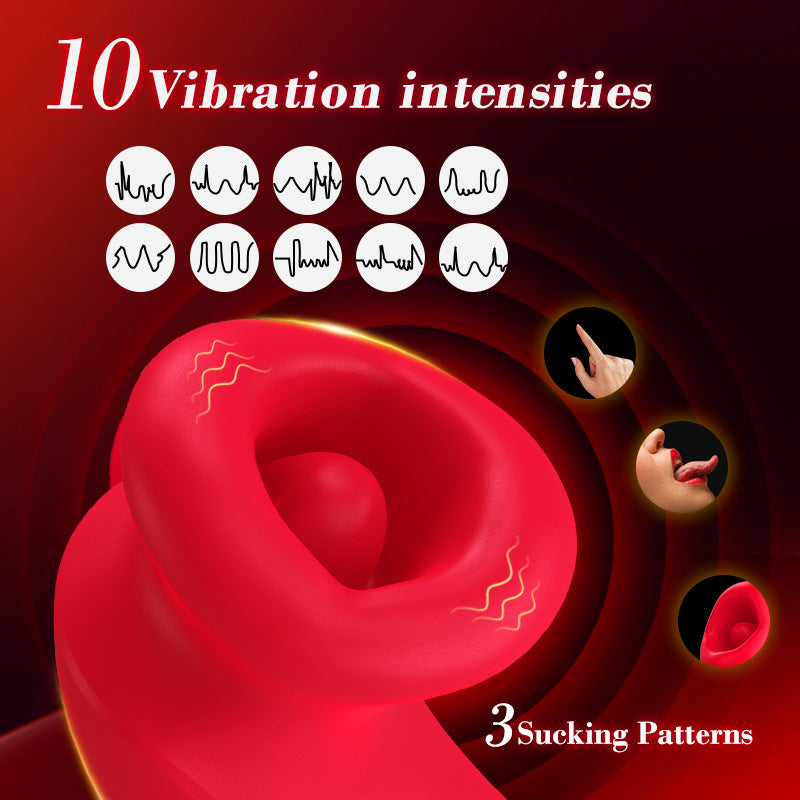 Stimulateur de clitoris de sexe oral Lolita - Vibromasseur clitoridien de poche Mouch Sucking Licking Nipple