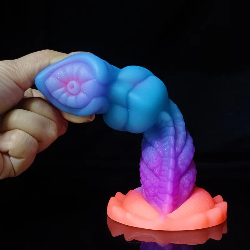 Godes Dragon Lumineux Énorme Plug Anal Anal - Gode Monstre Doux Sex Toys pour Femmes