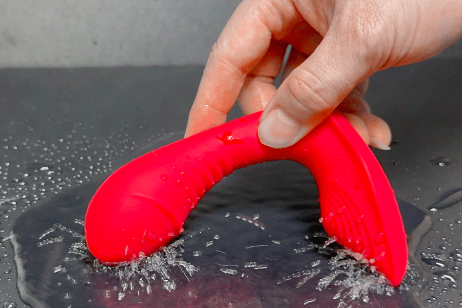 APP-gesteuerter Klitorisvibrator – Doppelend-G-Punkt-Dildo-Vibrator-Klitoris-Stimulator