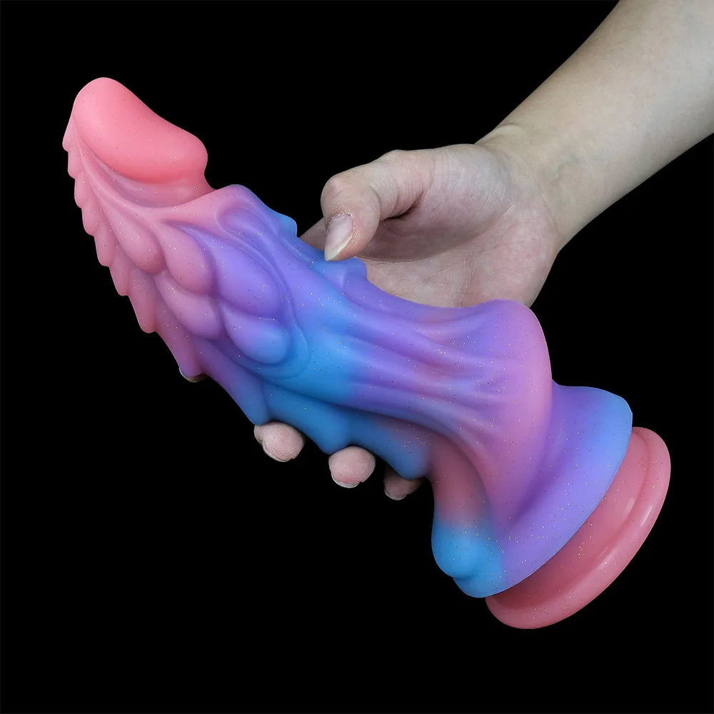 Leuchtender Monsterdildo-Buttplug – exotischer Drache, Analdildo, Sexspielzeug für Frauen und Männer