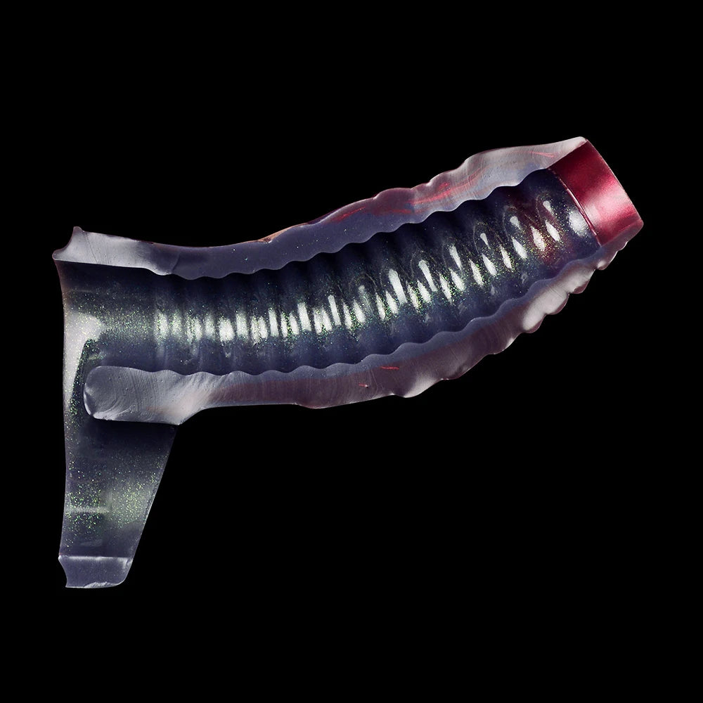 Monsterdildo Penishülle Sexspielzeug für Männer – Penisring-Extender aus Silikon zur Verzögerung der Ejakulation