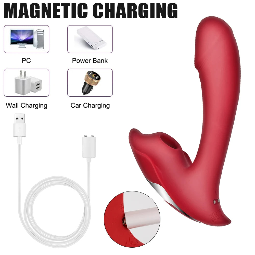 Fernbedienung Klitoris saugender G-Punkt-Vibrator – 9 vibrierender Dildo, weibliches Sexspielzeug