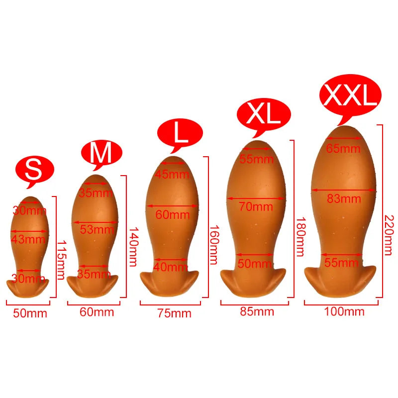 Godemichet anal en silicone - Énorme stimulateur anal doux pour vagin - Jouets sexuels pour hommes et femmes