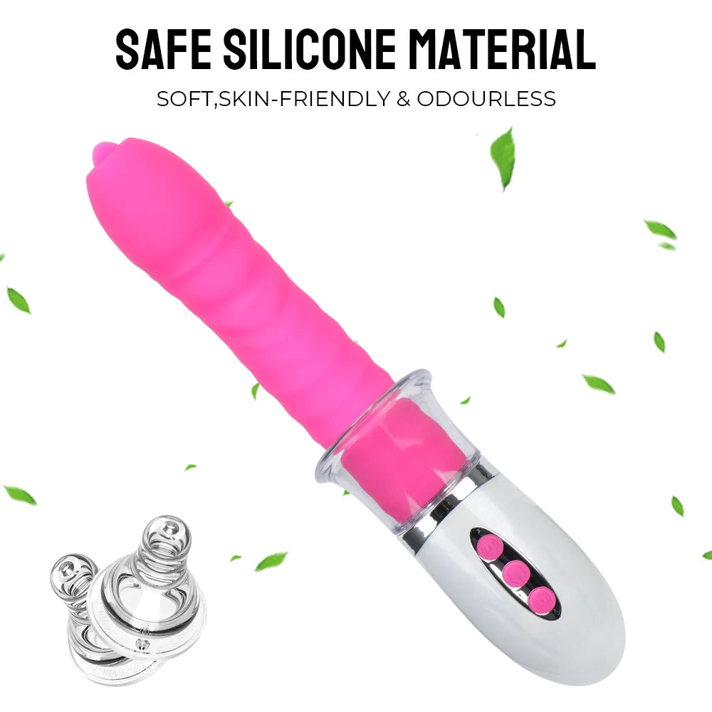 Vibrateur de clitoris de langue - Pinces à tétons interchangeables poussant des jouets sexuels de gode vibrant