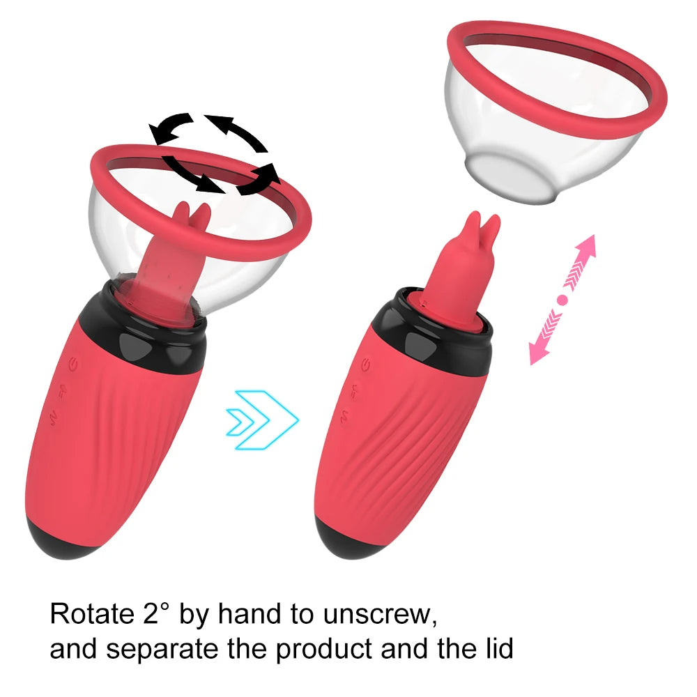 Clitoral Tongue Vibrator Female Sex Toys - Nipple Clamps Pussy Pump Vibrating Clit Sucker