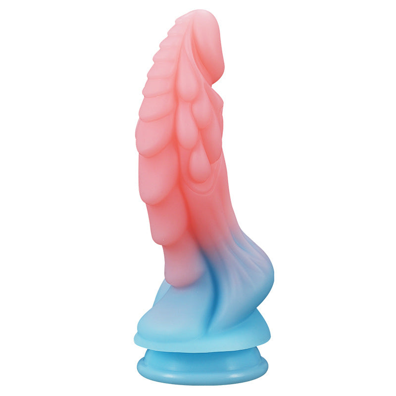 Leuchtender Drache-Monsterdildo-Buttplug – Exotisches Silikon-Dildo-Sexspielzeug mit Saugnapf