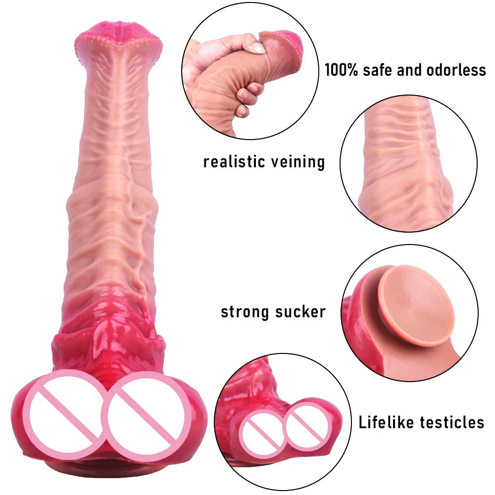 Exotic Horse Dildo Butt Plug - Huge Monster Dildos Silicone Vagina Anal Sex Toys