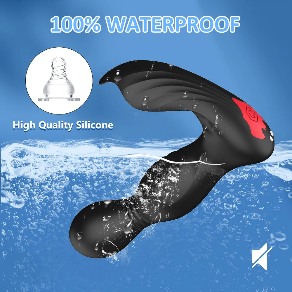 Massgaer de prostate contrôlé par application - Pince de rotation à 360 ° Vibrateur de culotte vibrant avec plug anal