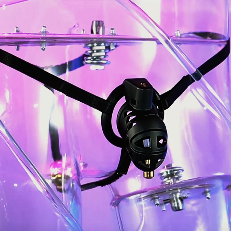Chastity Cock Cage Restraint Set - 4 Penis Rings Dick Bondage Fetish Resin Male Sex Toys