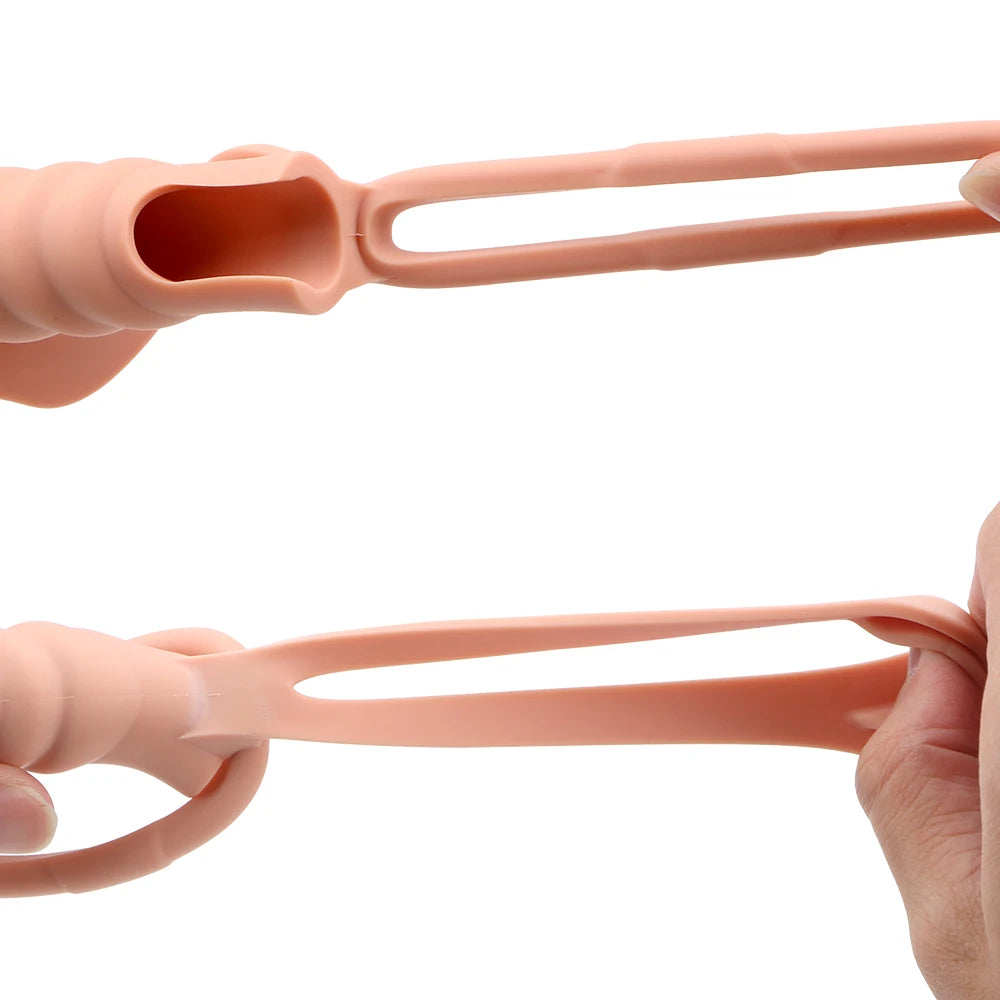 Gode vibrant à sangle - Vibromasseur Bullet Cock Ring Retarder l'éjaculation Double Stimulation