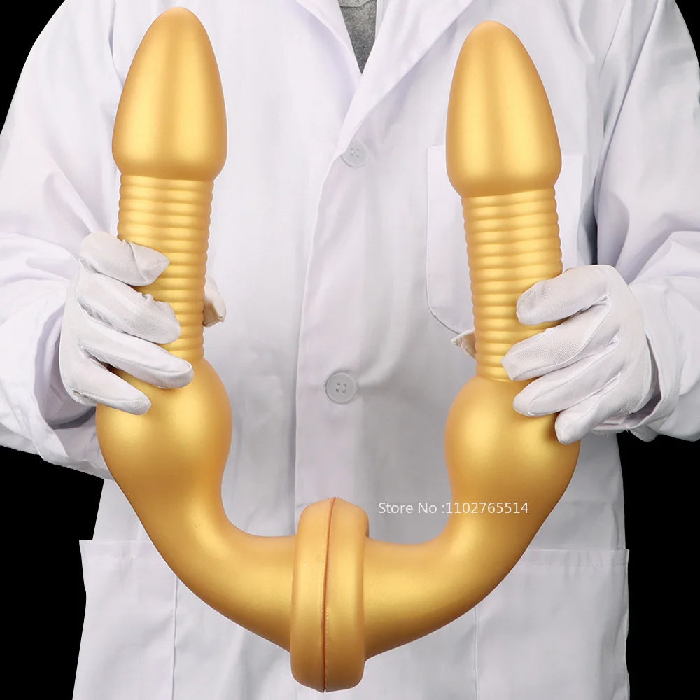 Riesiger Analdildo aus Silikon – geknotetes G-Punkt-Prostatamassagegerät mit Saugnapf, Sexspielzeug
