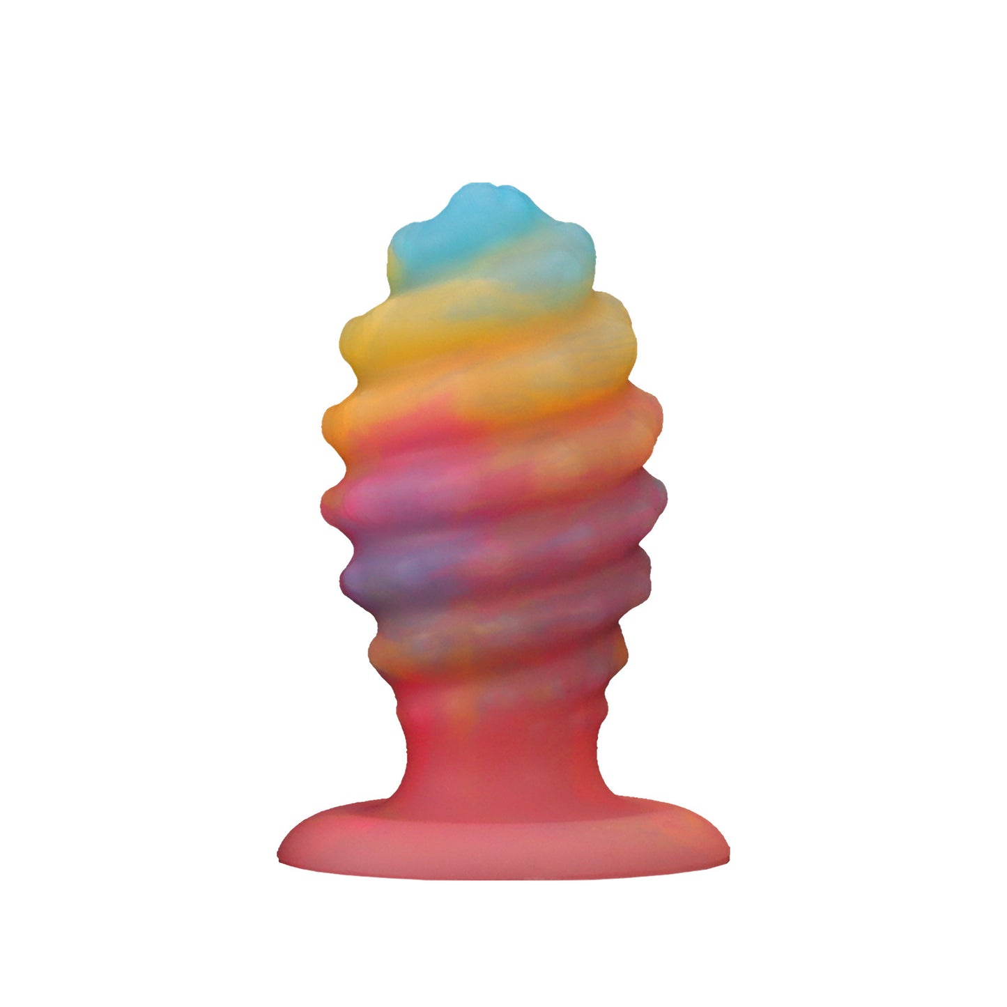 Luminous Conch Anal Dildo Butt Plug - Colorful Sprial Monsterdildo Vaginal Prostate Massager