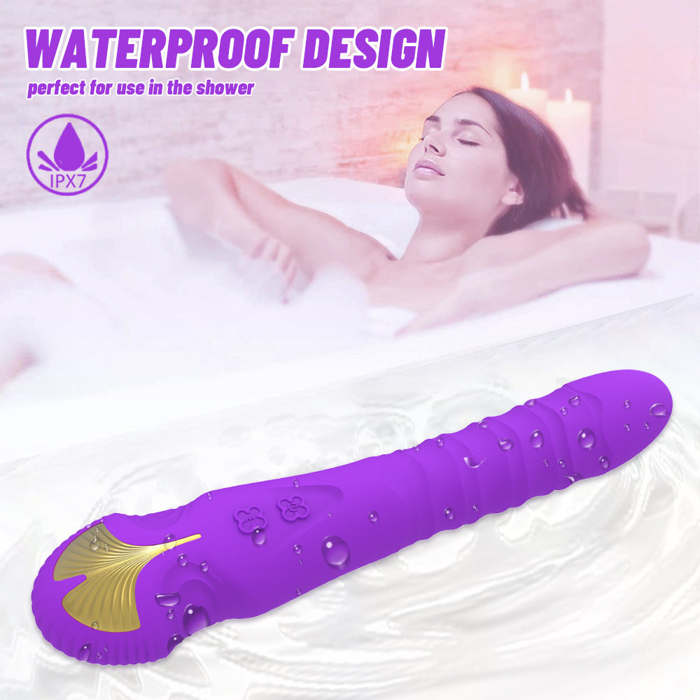 Gode réaliste poussant le vibromasseur du point G - Stimulateur de clitoris à gode vibrant classique
