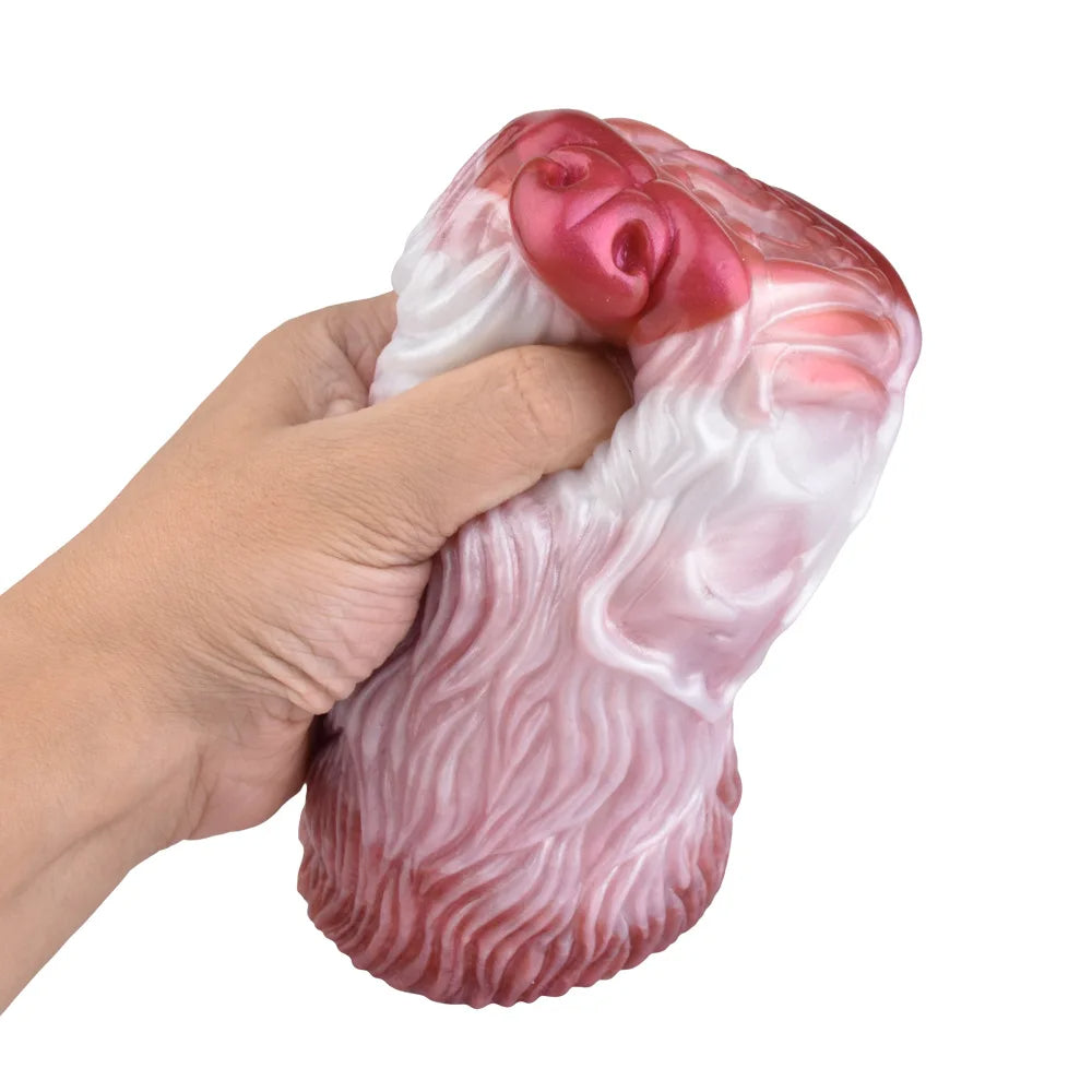 Vagin de poche Beast - Jouet sexuel pour homme - Coupe de masturbation en silicone rose pour pénis oral