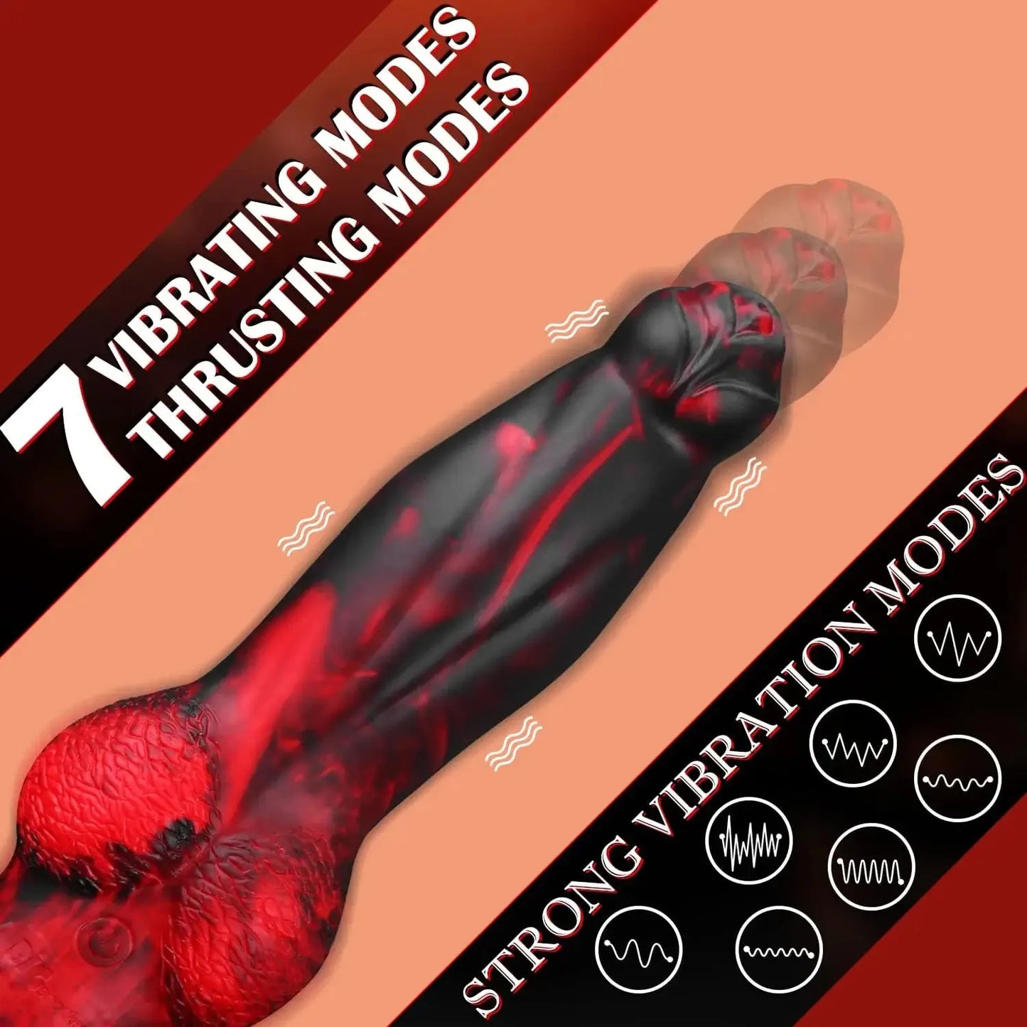 Thrusting Fantasy Dragon Dildo Anal Butt Plug - Fernbedienung Animaldildo Prostata Massager