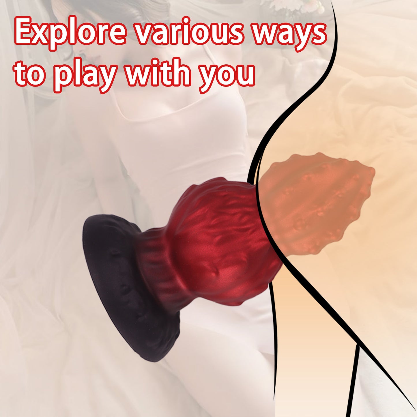 Walnut Monsterdildo Butt Plug - Silikon Anal Dilator Expander Vaginal Sexspielzeug für Männer Frauen
