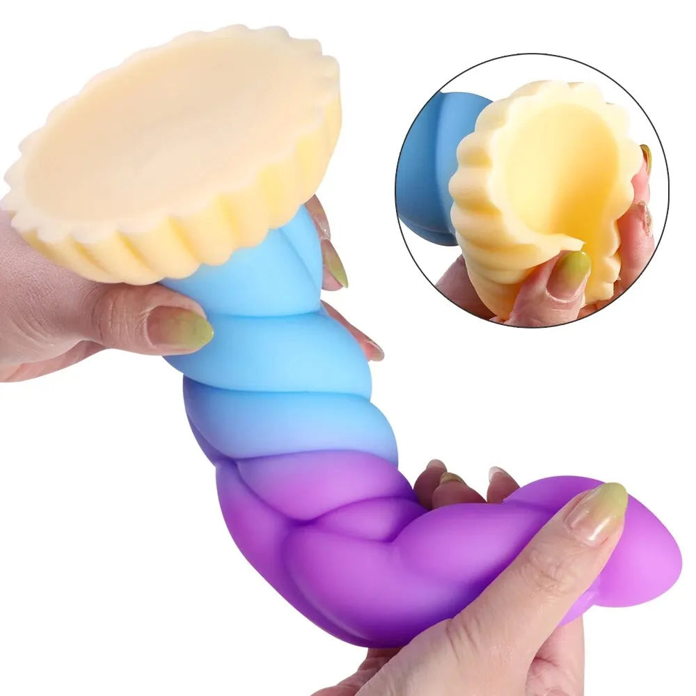 Godemichet anal fantaisie en silicone - Gode monstre dragon coloré, point G, jouet sexuel anal