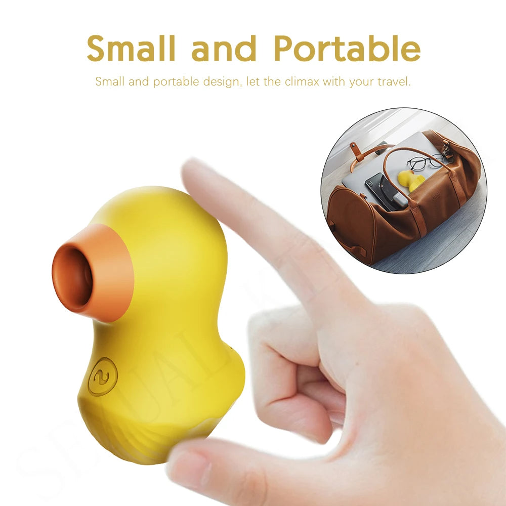 Clitoral Sucking Female Sex Toys - Portable Yellow Duck Clit Orgasm Sucker