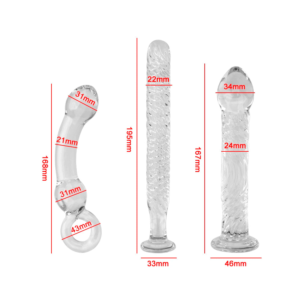 Glasdildo-Buttplug – Kristall-Analdildo, Prostata-Massagegerät, Sexspielzeug