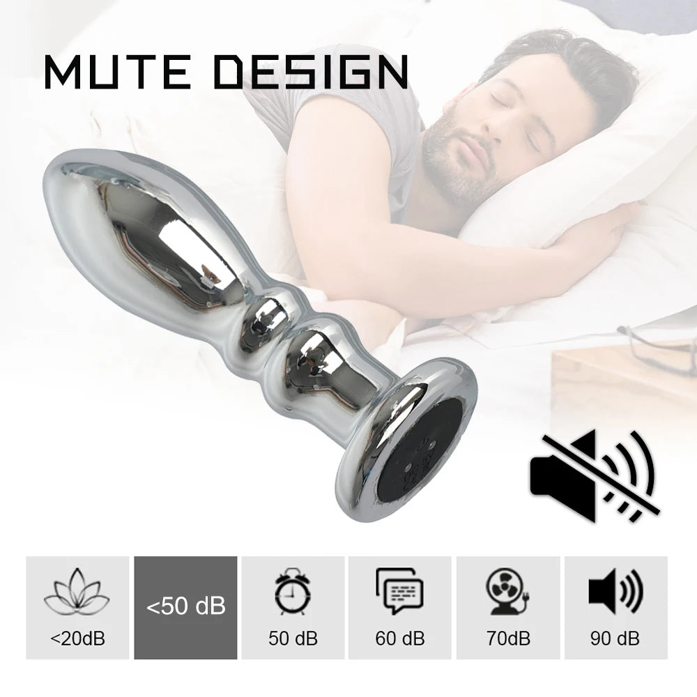 Vibrierender Dildo-Buttplug – Metalldildos G-Punkt-Prostata-Massage-Analspielzeug