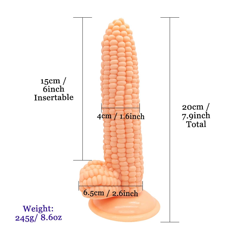 Fantasy Anal Dildo Butt Plug - Exotic Realistic Corn Dildo Silicone Anal Sex Toys