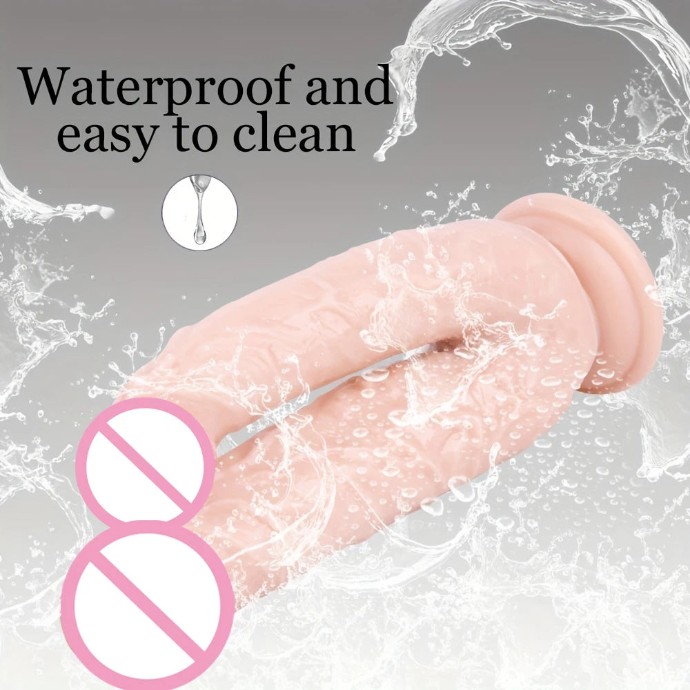 Doppelseitiger Analdildo Butt Plug - Realistische Dildos mit Saugnapf für weibliche Paare, Sexspielzeug