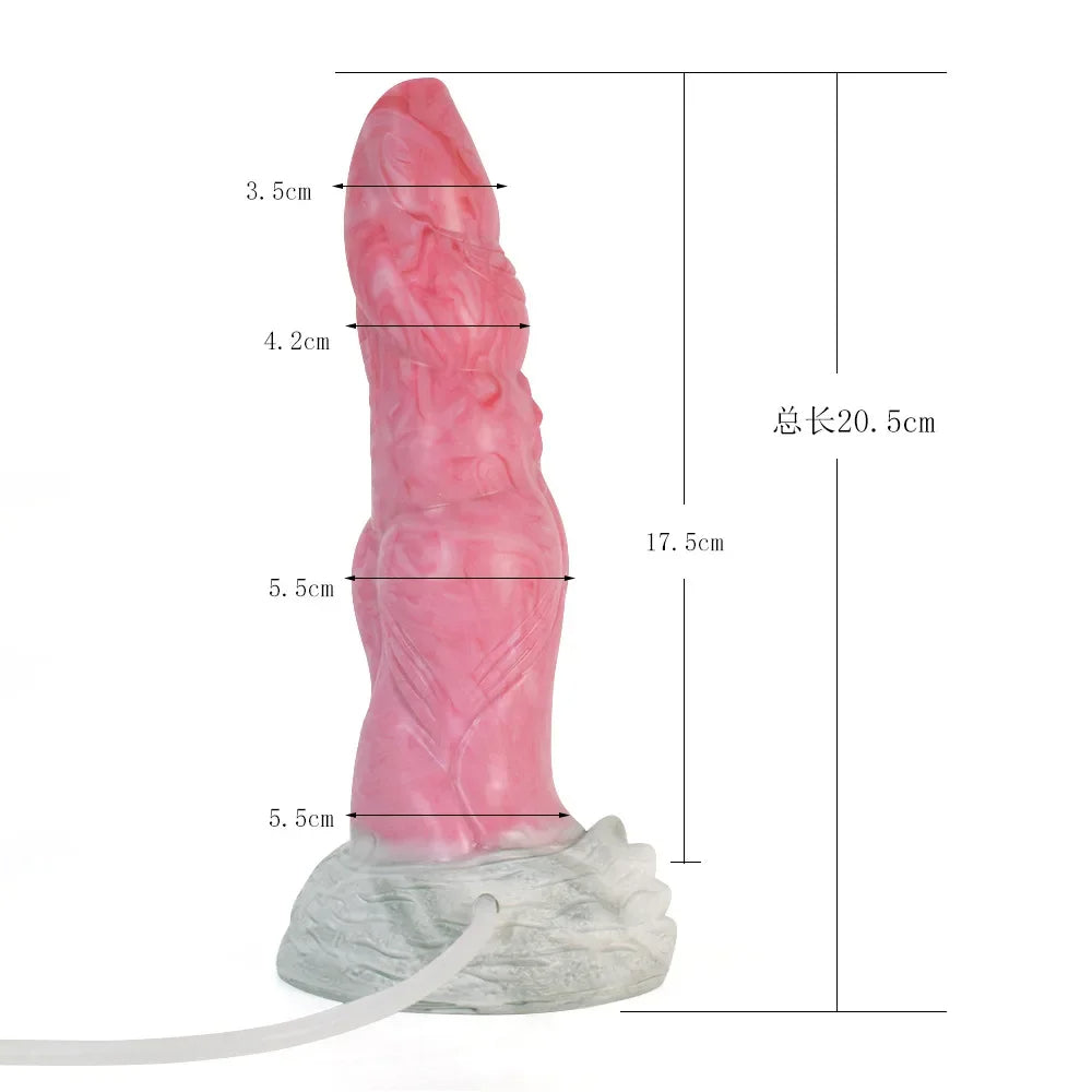 Squirting Dragon Dildo Butt Plug - Analdildos mit Wasserstrahl-Ejakulation, Sexspielzeug für Frauen