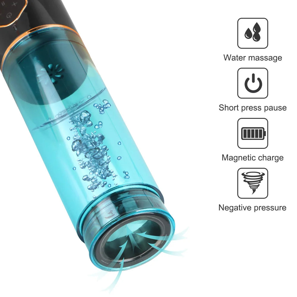 Pompe à pénis pour homme - Agrandisseur de bain-marie sous vide, entraîneur d'éjaculation retardée pour hommes