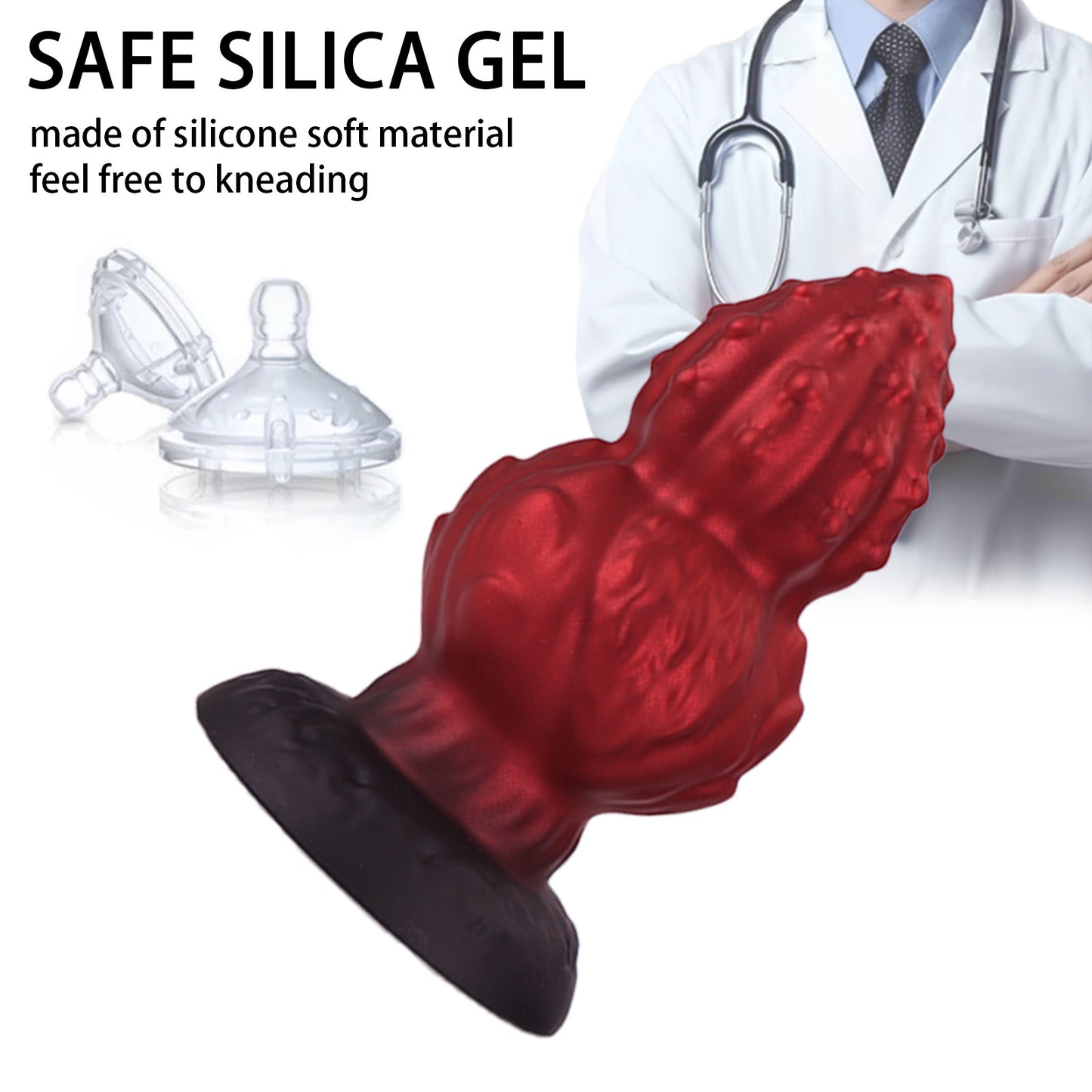Walnut Monsterdildo Butt Plug - Silikon Anal Dilator Expander Vaginal Sexspielzeug für Männer Frauen