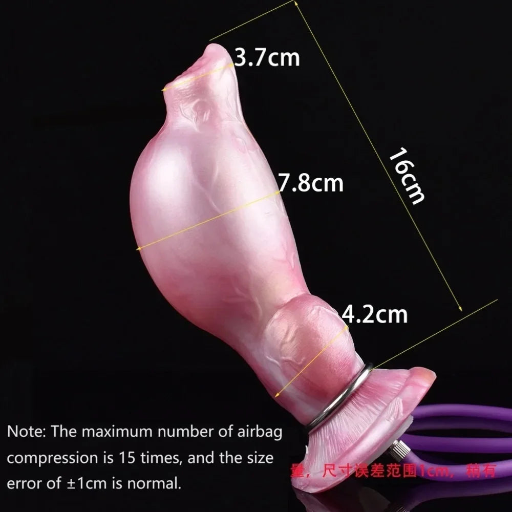 Gode gonflable pour chien, Plug anal, extenseur de gode Anal en Silicone exotique, jouets vaginaux pour la prostate
