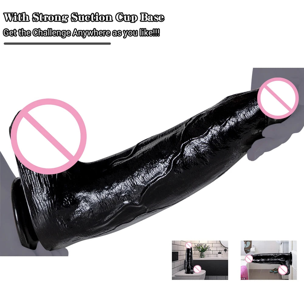 Riesiger realistischer Dildo-Buttplug – 2,9 Zoll großer Analdildo mit großem Umfang, Sexspielzeug für Frauen und Männer