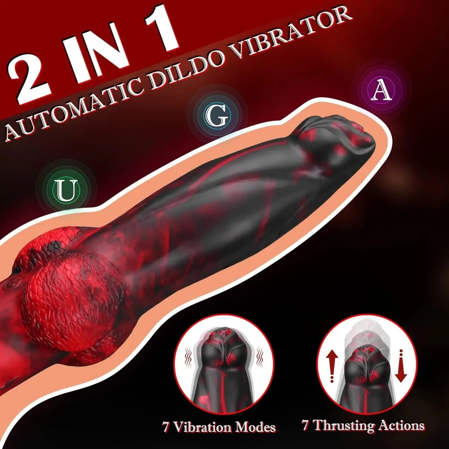 Thrusting Fantasy Dragon Dildo Anal Butt Plug - Fernbedienung Animaldildo Prostata Massager